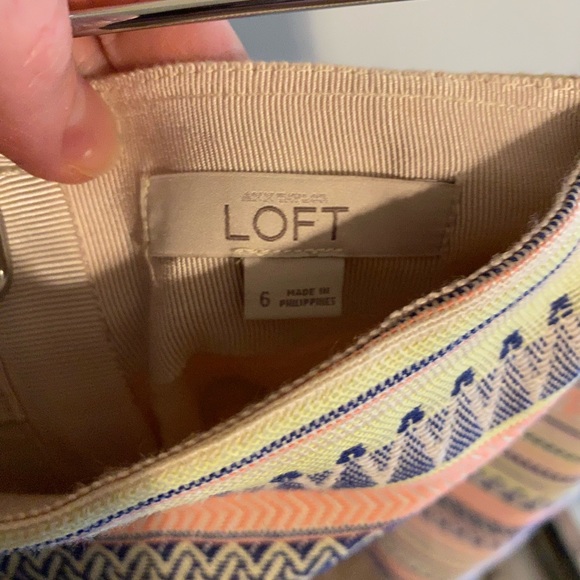 LOFT Multicolor Mini Skirt - size 6 - Picture 5 of 5